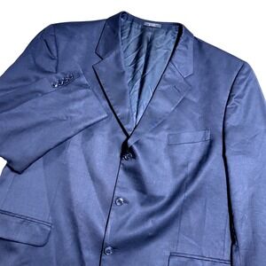 Donald J.‎ Trump Blazer Mens 48R Navy Blue 100% Wool 3-Button Suit Jacket Luxury